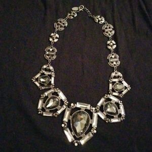Black/Silvertone necklace
